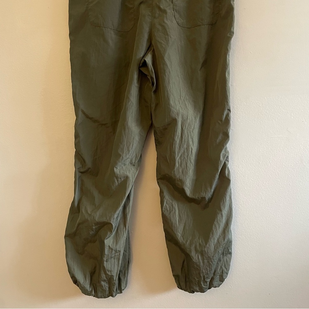Ci Sono Dark Green Nylon Parachute Pants with Bungee Hem – Size Large EUC - Picture 11 of 14
